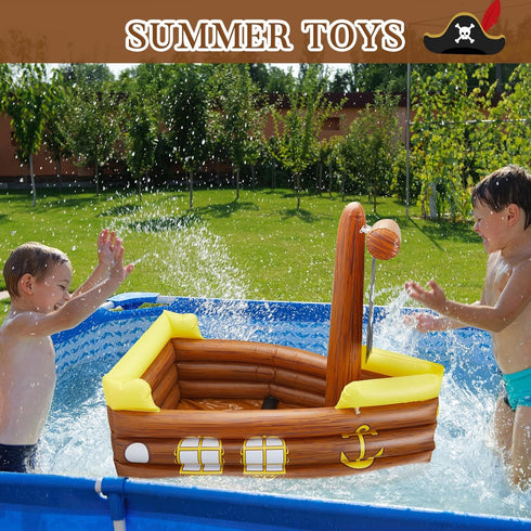 2 Cunhill Pieces Inflatable Pirate Ship Cooler Inflatable Cooler for Halloween Pirate Ship for Food Beverage Serving