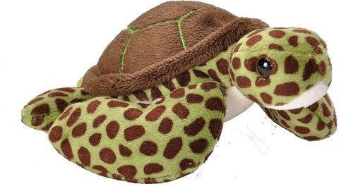 Wild Republic Pocketkins Eco Green Sea Turtle, Stuffed Animal, 5 Inches, Plush Toy, Made from Recycled Materials, Eco Friendly