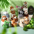 Relaxgiant 12 Pcs Stuffed Animal Slap Bracelet Plush Toy Hug Animal Slap Bracelet Plush Wrist Cute Snap Bracelets