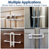 6-Pack Sliding Cabinet Locks - Reusable U-Shaped Child Cabinet Locks for Baby Proofing Cabinets and Drawers