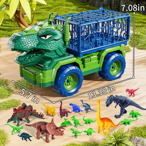 22 1 Set 3-5 5-7, 18 3 4 5 6 7 in Toddler T-rex Dinosaur Truck Toy for Kids Boys Tyrannosaurus Carrier Transport Truck
