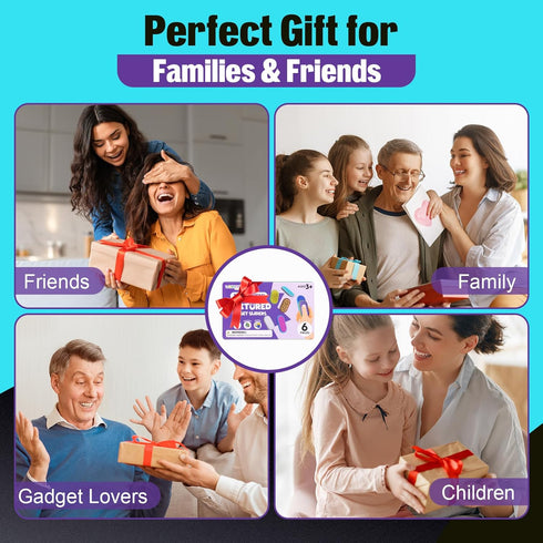 6-Pieces Magnetic Fidget Toys for Adults & Kids -Textured Sensory Toys for Autism Children Stress - Quiet Stress