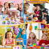 200 Pack Mini Pop Keychain Fidget Toys Square Sensory Stress Relief Toy Bulk for Kids & Adults | Party Favors, Goodie