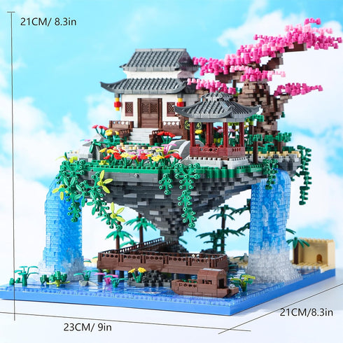 Cherry Blossom Tree Building Set with Gift Box, Original Music Cherry Blossom Tree House, 3320 Pcs