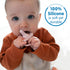 100% 0-6m, 3-Pack Dr. Brown's HappyPaci Silicone Baby Pacifier, Contoured One-Piece Design, Light Pink/Pink/White