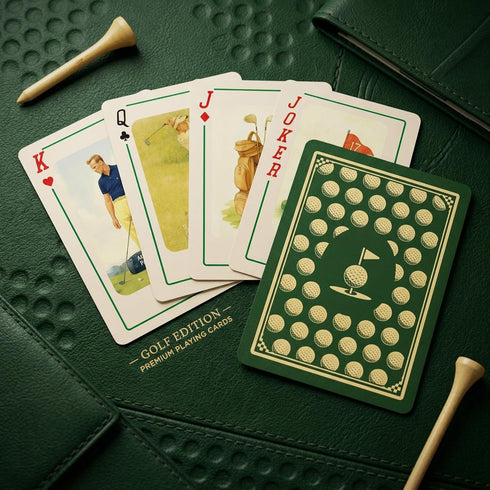 USA(Pack 1) Golf Playing Cards Hand-Illustrated Vintage Golf Deck | Golf-Themed Poker & Blackjack Cards | Premium Gift