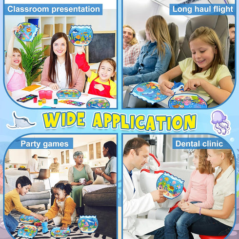 AMCEMIC Summer Summer Set (12Set) Craft Kits for Kids Make A Ocean Animals Worlds Stickers Scene, Craft Under The Sea