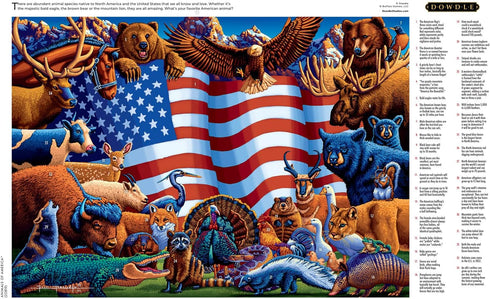 Buffalo Games - Eric Dowdle - Animals of America - 300 Piece Jigsaw Puzzle for Adults 14 and up, Perfect for Game Nights
