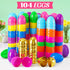 104 Count 2.3 Inch Taboom Bulk Easter Plastic Eggs Empty Colored & Gold Fillable Egg with Strong Snap-Tight Seal