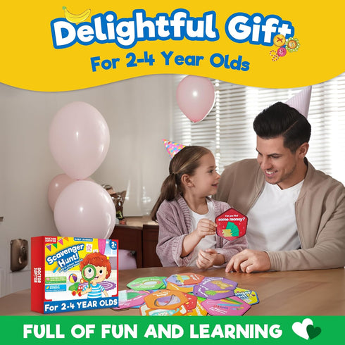 Doctor Jupiter Scavenger Hunt Toys for Ages 2-4, Birthday Gift for 2 Year Old Boys and Girls, Learning & Education Toys