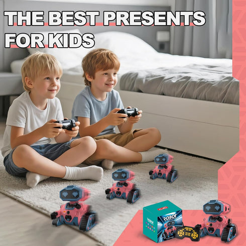 BYTEWAR Robot Toys for Boys Girls, Rechargeable RC Robot with GestureSensing,Auto-Demonstration, Fun Gift