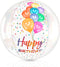20" Clear Inflatable Beach Ball for Pool Birthday Party, Happy Birthday Decorations and Outdoor Fun Games