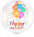 20" Clear Inflatable Beach Ball for Pool Birthday Party, Happy Birthday Decorations and Outdoor Fun Games