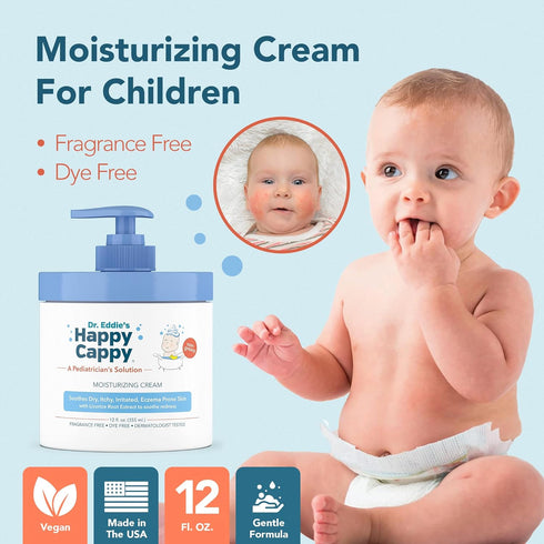 Happy Cappy Dr. Eddie's Pediatrician-Formulated Moisturizing Baby Lotion, 12 oz