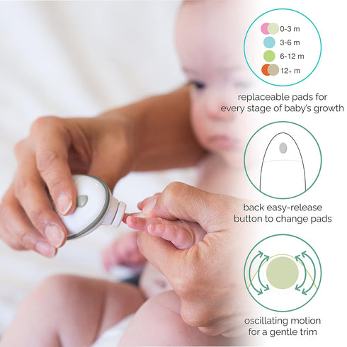 Trimmer ZoLi Buzz B Electric Baby Nail | ZoLi Baby Safe Nail File for Newborn Infant and up, Original Safety Electric