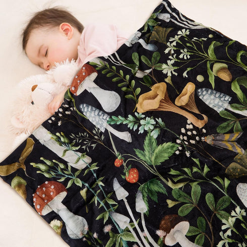 26.5 40 Mushroom Baby Blanket for Boys Girls Soft Fleece Minky Blanket with Dotted Backing Double Layer Newborn Toddler