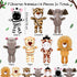 14 5.9 Inch Elcoho Pieces Safari Mini Jungle Animal Plush Toys Small Stuffed Forest Animals Plush Toys Keychain