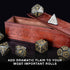 Wiz Dice Titan Dice Set - Polyhedral Large Dice for Tabletop RPG Adventure Games with Wooden Box - DND Jumbo Dice