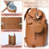 2 Miss Fong Pacifier Case with Clip & Cover, Holder Pod with Clasp, Holds Pacifiers or Nipple Shield (Diamond Brown)