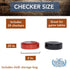 WE Games Checkers Pieces Only - Wooden Checker Board Game Pieces, 24 Stackable Black and Red Player Pieces