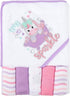 Baby Hooded Bath Towel and Washcloth Set for Infant Girls 6-12 Months
