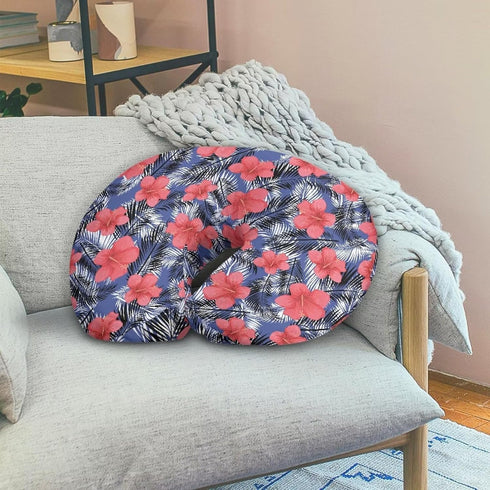 Kathyboom Red Floral Nursing Pillow Cover for Maternity Mom, Original Support for Breastfeeding Bottle Feeding, Super