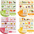 Richardy Fruits/Vegetable/Foods/Food Quantities Flash Cards English Flash Cards Pocket Card Learning Toys for