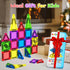 ORZbb Set, 3+ Magnetic Tiles Mini Travel Toddler Magnetic Blocks Building Kids Toys & Games, Montessori Preschool