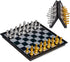 Magnetic Travel Chess Set Game with Folding Board Portable and Storage Compartment