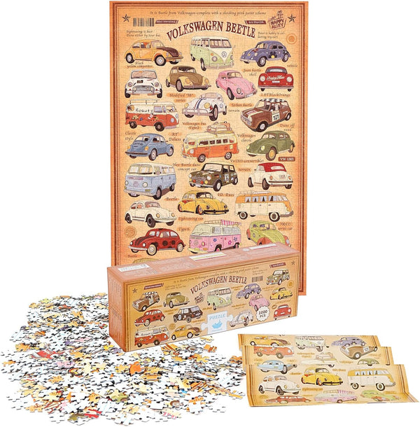 Vintage Cars Jigsaw Puzzles - 1000 Pieces by MOMIBOOK - 75x50cm (29.5"x19.7") Puzzle