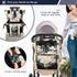 SUABO Backpack Baby Diaper Bag Love Rose Large Bag Waterproof Travel Diaper Bags for Moms and Dads