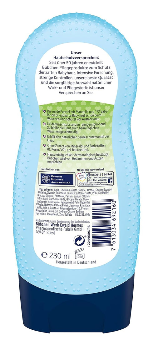 Bubchen Buebchen Classic Wash & Shower Cream with 1/3 Baby Lotion, 230ml / 7.78 fl. oz