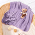 DRESHOW BQUBO Newborn Receiving Blanket with Matching Bow Hat and Headband Shower Gift for Toddler Girls
