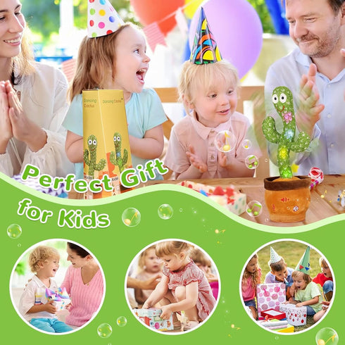 Emoin Dancing Cactus Talking Toy, Cactus Baby Toy Singing Children's Song, Mimicking Recording Educational Toy