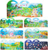 MIKNEKE 6 Pack 1-3 2-4 2 3 4 Jelly Reusable Sticker Books for Toddlers Years, Portable Travel Toys Sticker Activity