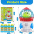 Automatic Bubble Machine, 360° Rotatable Rocket Bubble Blower with Lights & Music for Kids, Indoor Outdoor Use