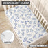Winpema 28"x52" Blue Leaves Fitted Crib Sheet Plant Baby Crib Sheet Fit Standard Crib and Toddler Mattress,Crib
