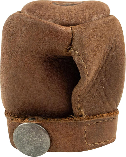 Hide & Drink Stylish Door Knob & Car Gear Cover - Safety Multi-Purpose Full Grain Leather, Bourbon Brown