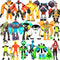 Exclusive 20 pcs Big Set Omnitrix Action Figures Toys, Anime Character Figurines with Cake Toppers, Alien Hero Party