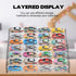 Hlimior 3 Pack 7-Tier 1/64 63 Toy Cars Display Shelf for Hot Wheels Display Case Storage Organizer for Scale Toy