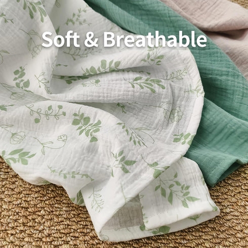 SEVDO 3 Pack 38 40 inches (3-piece Set Swaddle Blankets for Newborn, Breathable Soft Receiving Blanket, Large x Swaddle