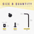 Swpeet 25Pcs M6 20mm 1 (M6x20mm) Black Crib Hardware Screws, Hex Socket Head Cap Crib Baby Bed Bolt and Barrel Nuts