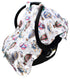 Dear Baby Gear Deluxe Car Seat Canopy - Infant Car Seat Cover - Opal Blue 40"x30" - Covers for Car Seats (Airplanes,