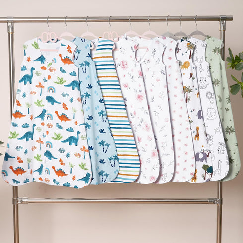 3 Pack 100% 12-18 2-Way david's kids Cotton Baby Sleep Sack Months, Soft Baby Wearable Blankets with Zipper, Comfy