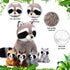 5 Set Mommy 4 Tummy Pcs Raccoon Stuffed Animal Adorable Raccoon Plush with Babies in Soft Cuddly Plushie for Birthday