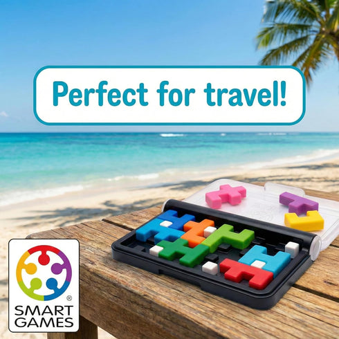 2-in-1 3D 120 6 SmartGames IQ Quub Travel Logic Puzzle & Cube Building Game with Soft Touch Pieces, Challenges, STEM