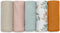 Muslin Receiving Blankets, Neutral Swaddling for Newborn Boys and Girls, 5 Pack Breathable Skin-Friendly Wrap