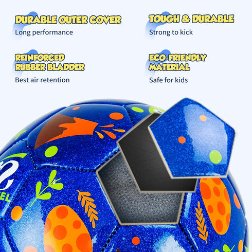 EVERICH TOY Size 2 Soccer Balls for Kids, Sport Ball for Toddlers, Backyard Lawn Outdoor Toys with Pump