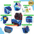 Car Seat Tray for Toddler - Waterproof Kids Travel Table Top - Road Trip Essentials - Lap Desk with Storage (Blue)