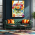 500-Piece 23x15 Inch MINIWAN Jigsaw Puzzle for Adults - Colorful Roses in Glass Vase, Challenging Puzzle, Floral Puzzle